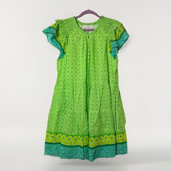 Hale Bob5 Dresses & Skirts - COPY - Hale Bob mini XL Floral Lime Spring Cotton Lined Dress